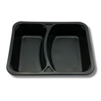 Caserole negre, termosudabile, 2 compartimente, H40mm, 50buc Produse 18,22 lei