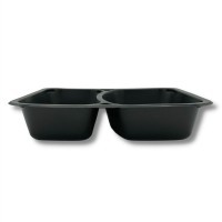 Caserole negre, termosudabile, 2 compartimente, H40mm, 50buc Produse 18,22 lei