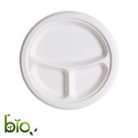 Farfurii trestie, biodegradabile, D26cm, 3 comp. (100buc) Produse 46,31 lei