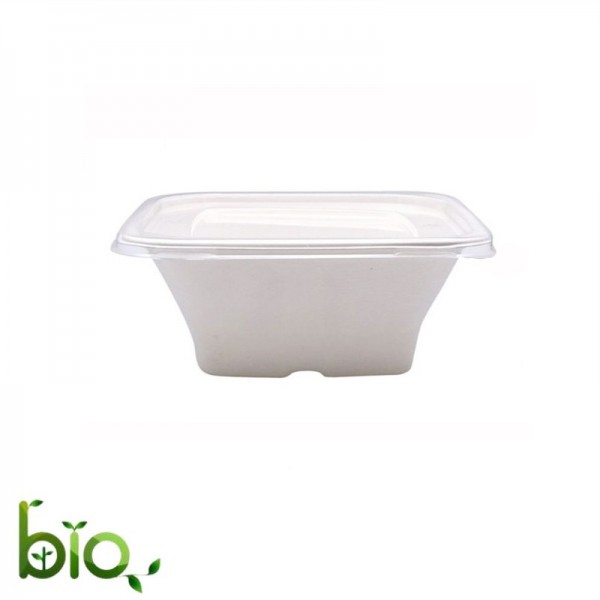 Boluri trestie, biodegradabile, patrate, 950ml|32oz + capac transparent (50buc) Produse 77,06 lei