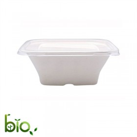Boluri trestie, biodegradabile, patrate, 1200ml|40oz + capac transparent (400buc) Produse 585,23 lei