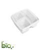 Caserole trestie, biodegradabile, 3 comp. + capac transparent (500buc) Caserole trestie 902,23 lei