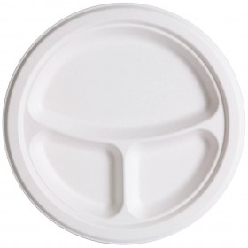 Farfurii trestie, biodegradabile, D26cm, 3 comp. (500buc) Produse 252,61 lei