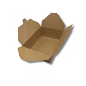 Cutie carton kraft, take- away, 4 clapete, 1950cc, 50buc Produse 41,99 lei