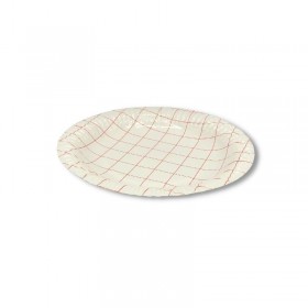 Farfurii carton alb, carouri rosii, 23cm (20buc) Produse 10,19 lei