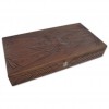 Joc table in cutie sculptata manual, lemn masiv de nuc, 50*27*8cm. Jocuri de societate 429,00 lei