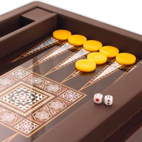Joc table in geanta de piele, lucrate manual, 49*38*8cm Jocuri de societate 459,00 lei