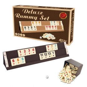 Rummy (remi) delux,cu 2 tablite de joc din lemn si piese de joc din plastic. Produse 179,63 lei