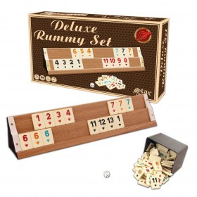 Rummy|remi delux, 4 table din lemn, piese de joc Jocuri de societate 235,47 lei