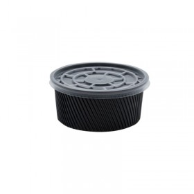 Bol negru PP + capac transparent, 350ml (1000buc) Polipropilena 524,37 lei