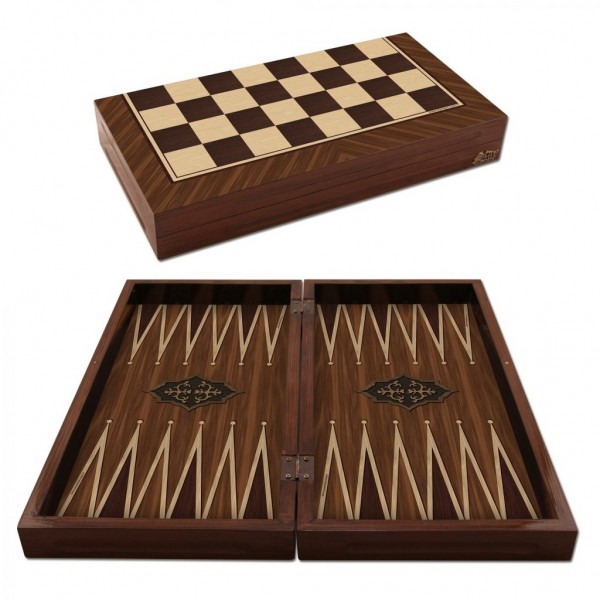 Set joc table, antic cu finisaje nuc Jocuri de societate 123,70 lei