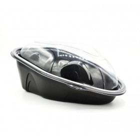 Caserola neagra, capac inalt transparent, PP termorezistenta, pui grill (75buc) Produse 219,01 lei