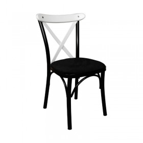 Scaun dining cu spatar, Arno, alb/negru Produse 282,10 lei