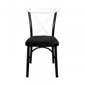Scaun dining cu spatar, Arno, alb/negru Produse 282,10 lei