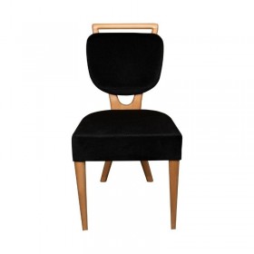 Scaun dining cu spatar, Pamira, tapiterie neagra Produse 591,50 lei