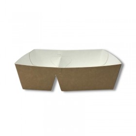 Tavita meniu, carton natur, 2 comp., 19*15.5*h6 cm (100buc) Produse 123,22 lei