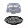 Caserole tort, baza neagra + capac transparent decorat, D26*h10.8 cm (50buc) Produse 134,74 lei