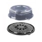 Caserole tort, baza neagra + capac transparent, D20*h6.5 cm (100buc)