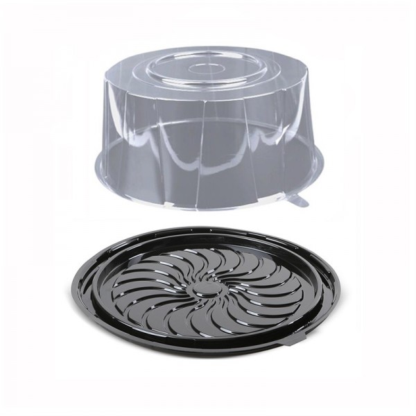 Caserola tort, baza neagra + capac transparent, D30*h11.2 cm (50buc) Produse 164,76 lei