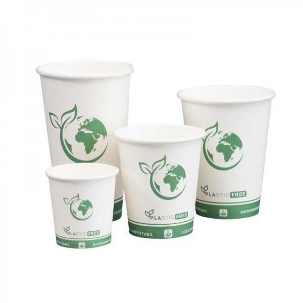Pahar 120ml - 4oz, carton biodegradabil, free PLA, D62 (20buc) Pahare 5,46 lei