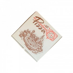 Cutii pizza, carton alb, personalizat, 45*45*3.5 cm (50buc) Cutii pizza albe 118,63 lei