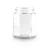 Borcan 196ml, sticla transparenta, hexagonal, twist-off 58 Produse 2,18 lei