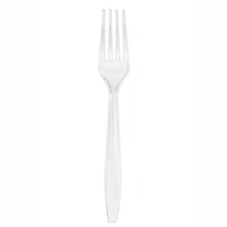Furculite plastic transparent, reutilizabile, 180mm, 100buc