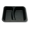 Caserole negre, termosudabile, 2 compartimente, H45mm, 50buc Caserole termosudabile 26,24 lei