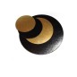 Discuri carton 2mm, negre|aurii, 14cm (100buc) Discuri carton 2mm, negre|aurii, 14cm (100buc)