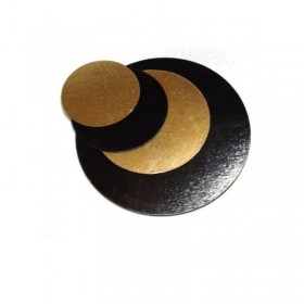 Discuri carton 2mm, negre|aurii, 38cm (50buc) Discuri negre 124,91 lei