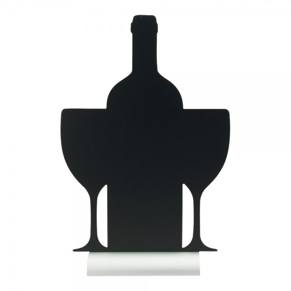 Suport tabla de scris, tip sticla vin, baza aluminiu, 35*23*6 cm, marker inclus Display-uri prezentare 98,79 lei