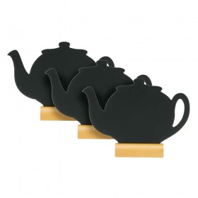 Set 3 table de scris, tip ceainic, baza lemn, 10*13.2*2 cm, marker inclus Display-uri prezentare 70,69 lei