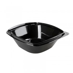 Caserole patrate negre, cu capac transparent, 750cc (50buc) Caserole salata 51,48 lei