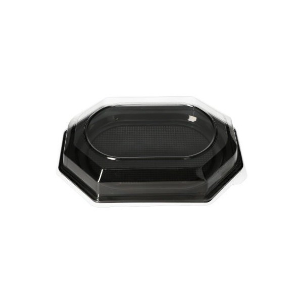 Platou negru oval, cu capac transparent, 335*250*h38, 1500cc (200buc) Produse 448,04 lei