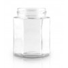 Borcan 280ml, sticla transparenta, hexagonal, twist-off 63 Produse 2,52 lei