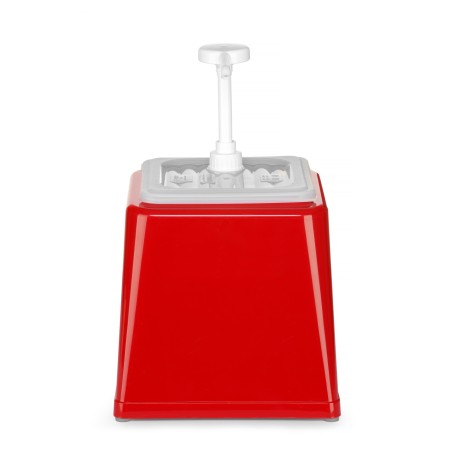 Dispenser pentru sosuri, cu pompa, 2.5l, rosu