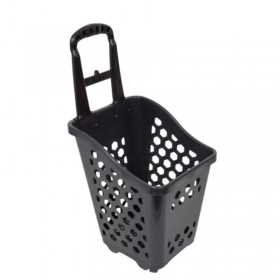Cos de cumparaturi, cu roti, negru, 45 litri Cosuri transport 111,54 lei