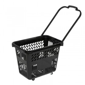 Cos de cumparaturi, cu roti, negru, 54 litri Cosuri transport 163,35 lei