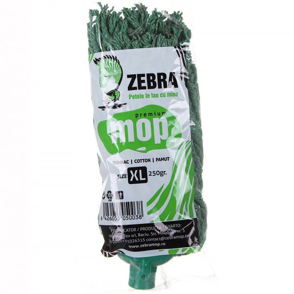 Zebra, mop bumbac, verde, filet universal, XL, 250gr Produse 5,91 lei
