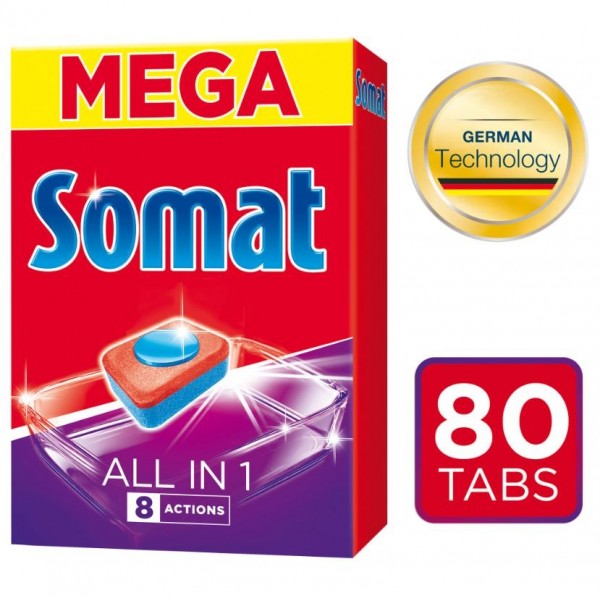 Somat All in one, 80 tablete, detergent pentru masina de spalat vase Detergenti de vase 79,95 lei