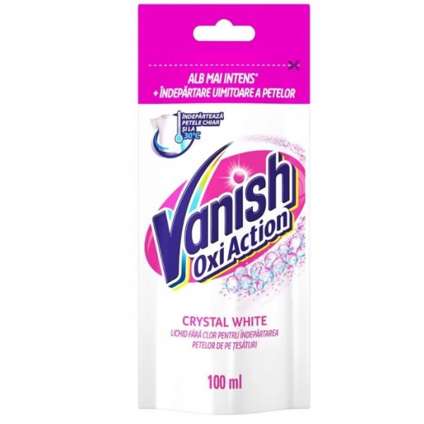 Vanish Oxi Action Crystal White, 100 ml, lichid pentru indepartarea petelor Detergenti haine 2,96 lei
