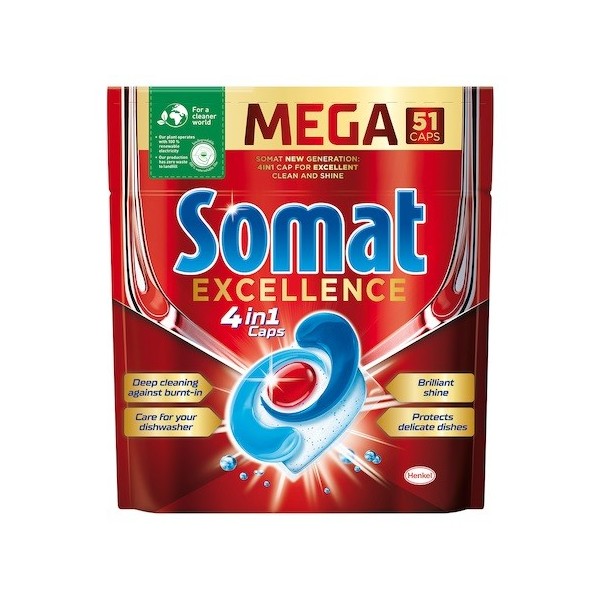 Somat Excellence, 51 spalari, detergent pentru masina de spalat vase Detergenti de vase 74,71 lei