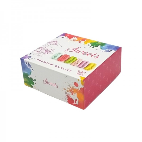 Cutii prajituri, carton personalizat, Sweets, 25*25*h8 cm (25buc) Cutii personalizate 58,79 lei