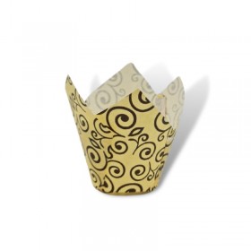 Chese lalea, maro, print, 50*80mm (150buc) Produse 28,86 lei