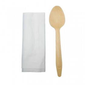 Set bio. lemn, lingura + servetel (1000buc) Tacamuri biodegradabile 264,00 lei