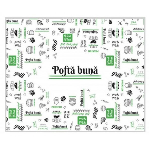 Naproane hartie alba, design fresh, 30*40cm, 1000 buc Naproane si port tacamuri 222,56 lei