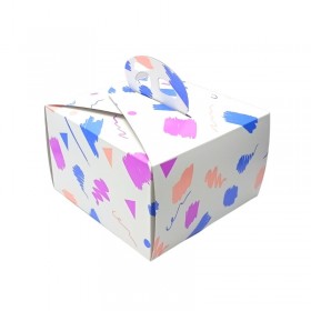Cutie tort, cu maner, design pie, 21*21*h13 cm (25buc) Cutii personalizate 46,30 lei