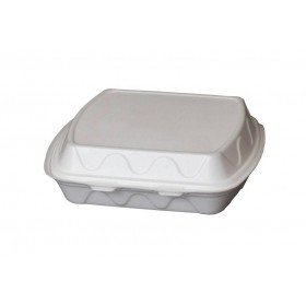 Caserole polistiren, 2 comp. cu capac, MB2 (100buc) Produse 50,68 lei