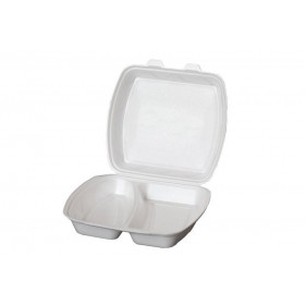 Caserole polistiren MB2, 2 compartimente, 24*21*7cm, 100buc (100buc) Produse 54,68 lei