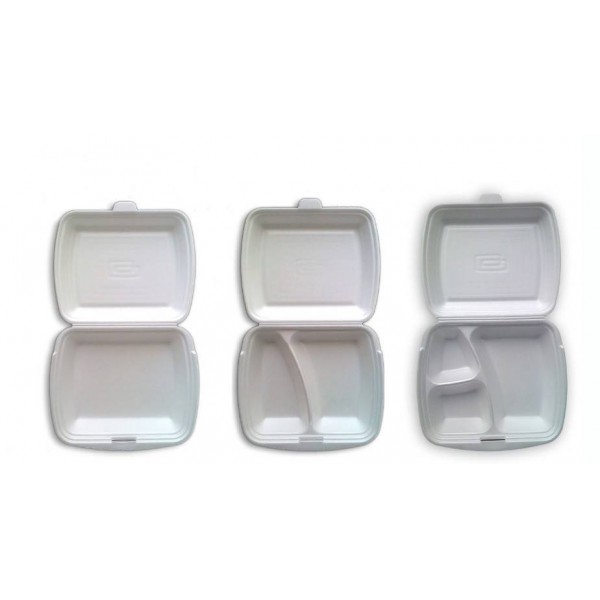 Caserole polistiren, MB1, 1 compartiment, 24*21*7 cm, 100buc Produse 54,68 lei